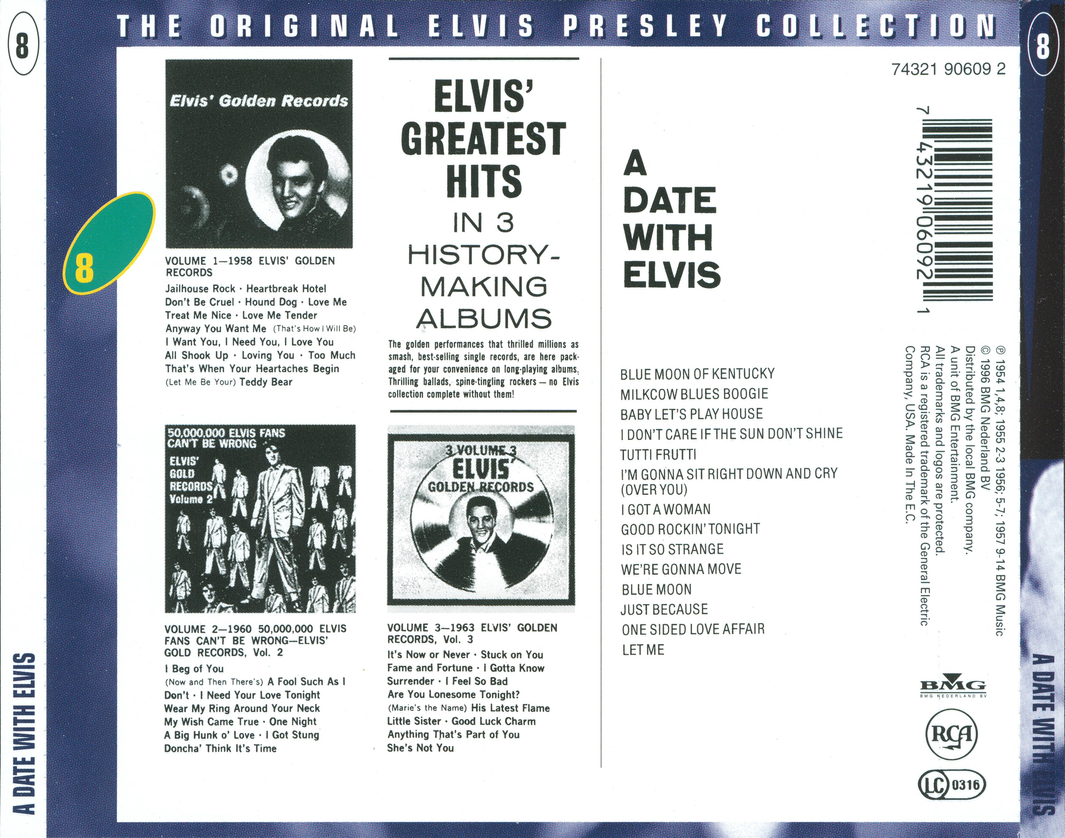 Elvis Presley  The Original Elvis Presley Collection 08; A Date With Elvis : Back